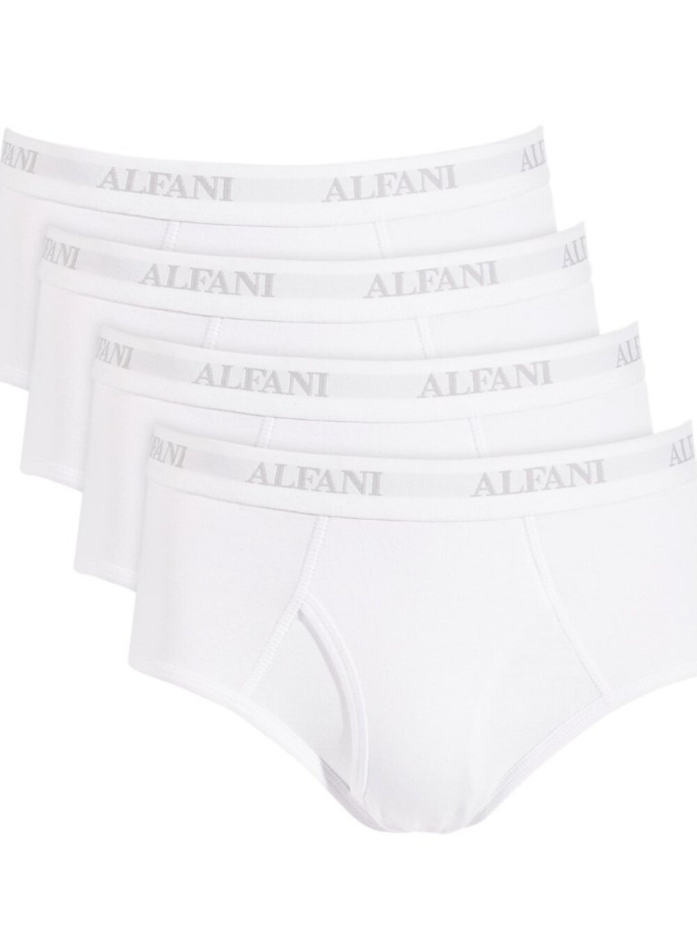 Alfani Men S 4-Pack Cotton Briefs Bright White Tagless Moisture-Wicking 2XL